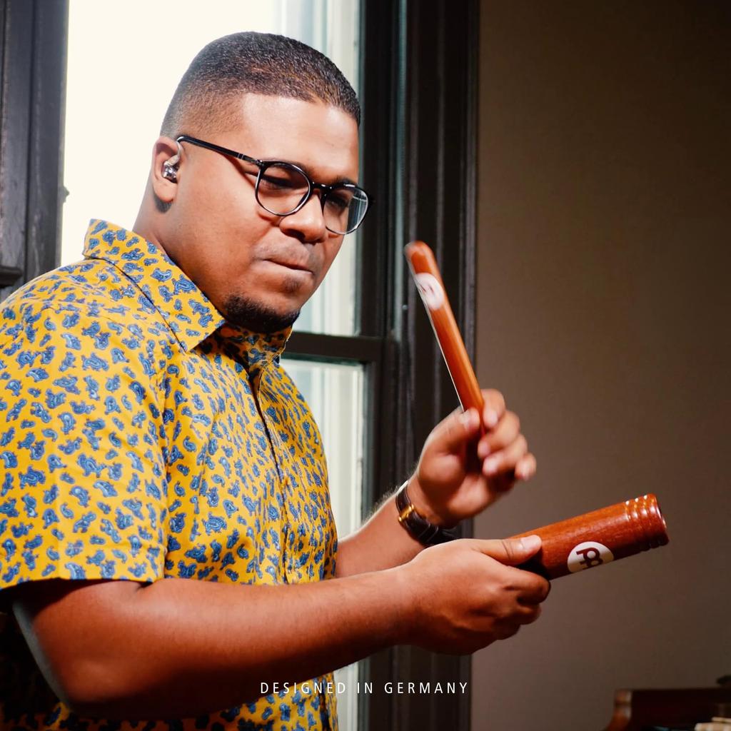 MEINL Percussion Wood Claves African CL3RW Hollowed Out Body []