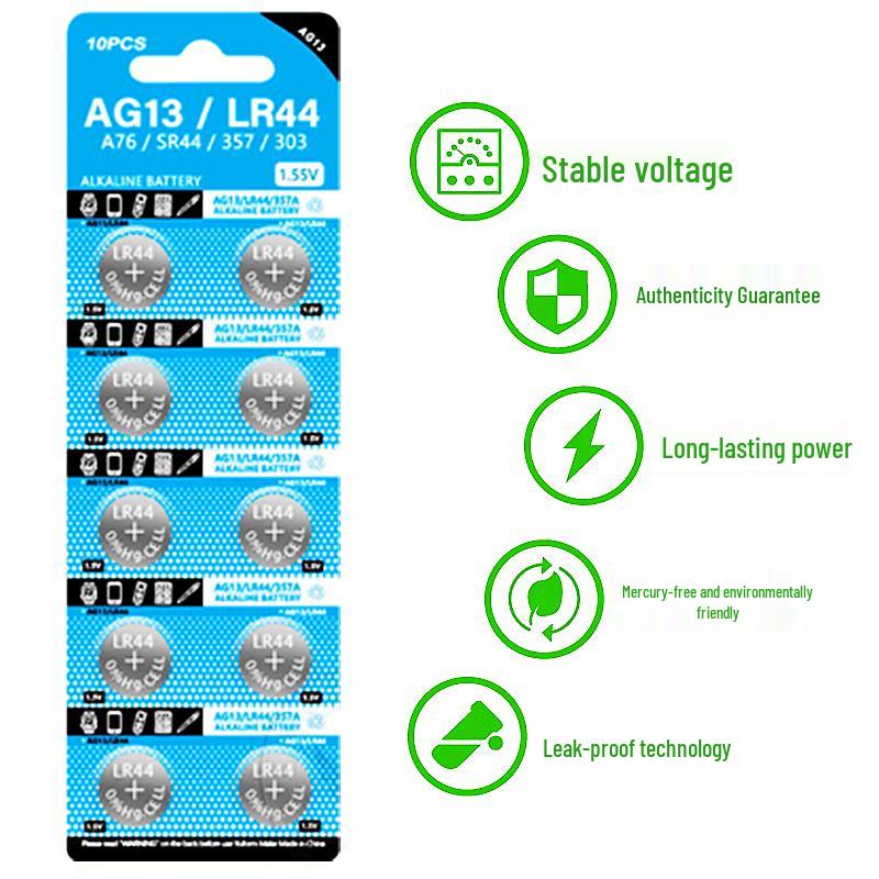 LR44 AG13 357A Button Batteries for Watches, Toys, Calculators & Electronics