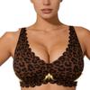 Women Plus Size Seamless Bra No Underwire Wave Edge Push Up