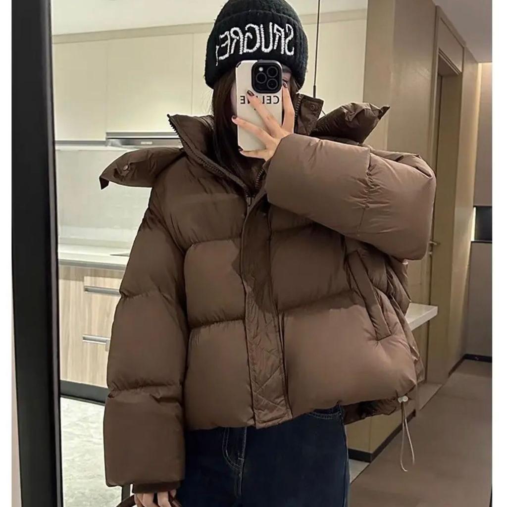 Down Cotton-padded Jacket for Women Short Hooded Thick Cotton-padded Jacket Breadcoat Loose Winter Cotton-padded Jacket