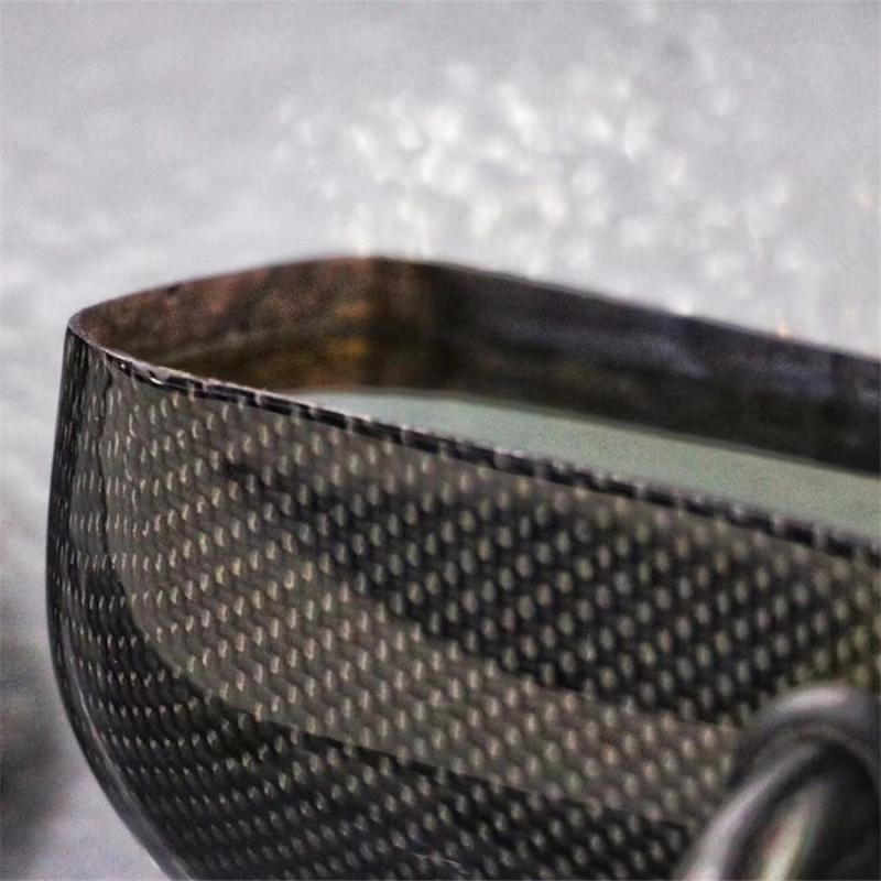 Pair Carbon Fiber Racing Car Side Rearview Mirror Metal Bracket Blue Side Mirror
