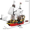 MOULD KING 10137 MOC Revenge Pirate Ship Clamp Blocks Kit Bloques de construcción de barcos de vela Juguetes para adultos y niños