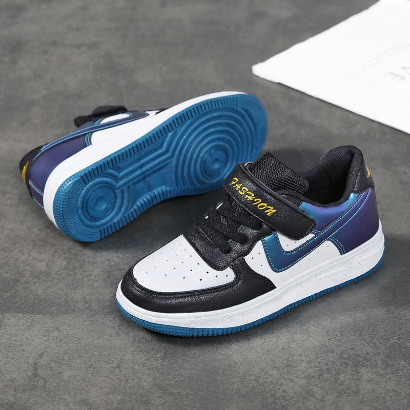 

Little white shoes spring low-top children s board shoes leather surface classmates boys and girls primary and secondary school students skateb 39