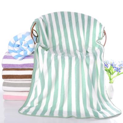 Gestreiftes Mikrofaser-Badetuch, Ultra saugfähiges Schnelltrocknendes Handtuch, Leichtes Plüschhandtuch für Strand, Pool, Reisen und den täglichen Gebrauch