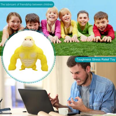 Yellow Orangutan Squeeze Toy Anxiety Stress Relief Gorilla Pinch Sensory Toy Teens Adults Soft TPR Calming Animal Fidget Toy