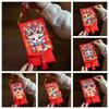 Cute Cartoon Fabric Red Envelop Adjustbale with Rope Crossbody Red Envelopes Large Capacity Traditional Red Envelopes Bag