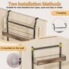 2 In 1 Over The Door Pantry Organizer, Wall Mounted Spice Rack, 6/8 Layer Design Spice Cabinet, Pantry Door Seasoning Shelves with Adjustable Basket