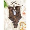 Women Sexy Solid Color Backless One Piece Swimming Swimsuit
