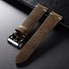 Vintage Calfskin Watch Band 18mm 20mm 21mm 22mm Handmade Stitching Cowhide Strap for Omega for Seiko Men's Brown Black Wristband