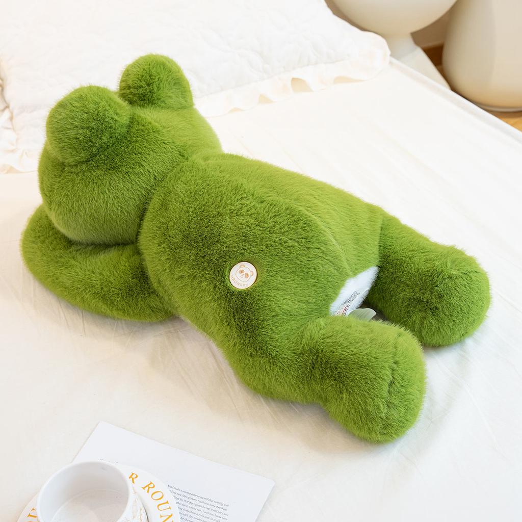 Hot Simulation Giant Frog Plush Toy Stuffed Animals Plushies Green Lying Frogs Throw Pillow Cushion Home Deco for Kids Gift