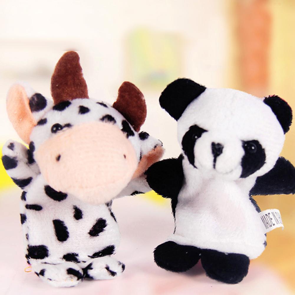 10Pcs Lovely Animal Finger Puppets Cute Cartoon Doll Toys Gifts