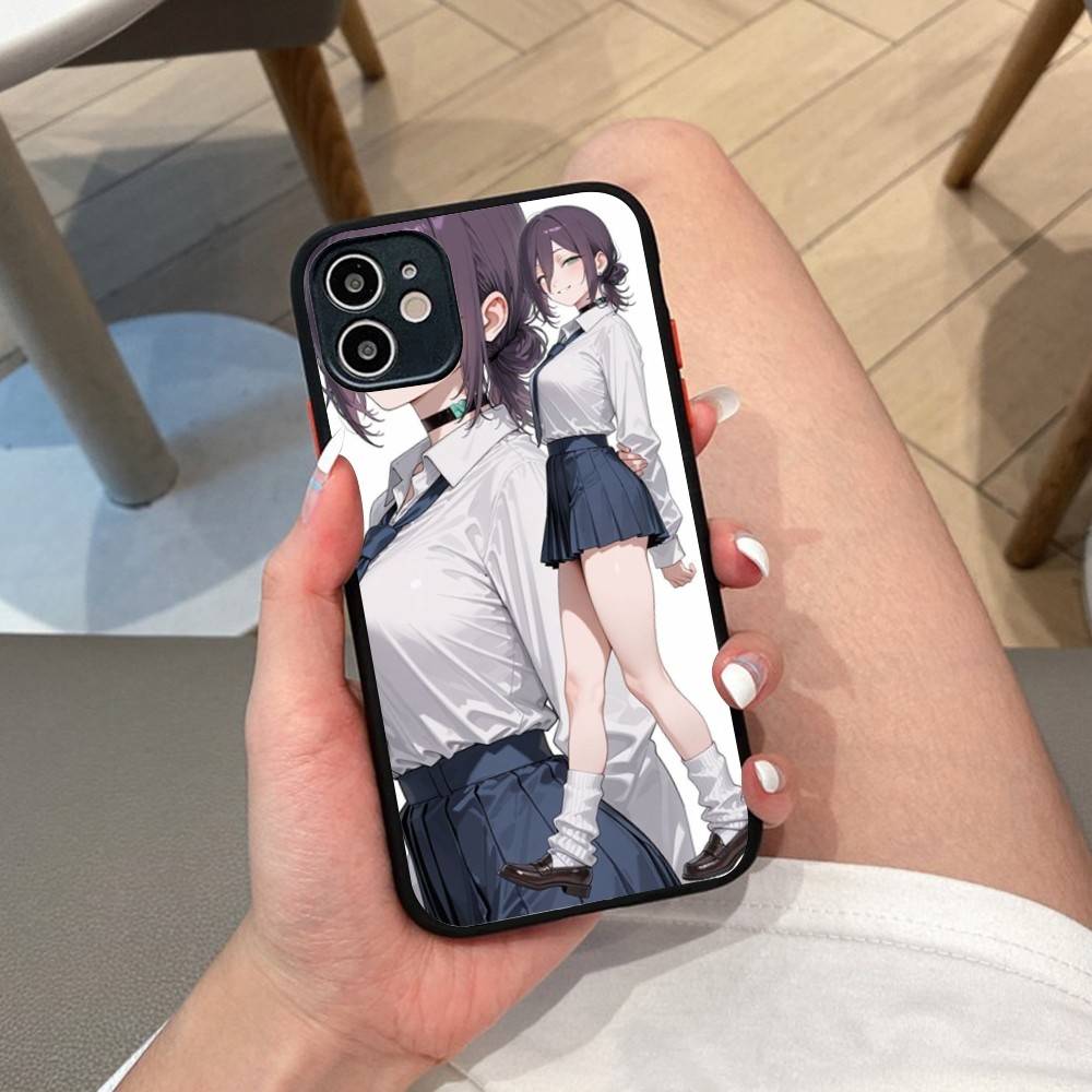 Anime Chainsaw Man Reze Arc Handyhülle Für IPhone 11 12 13 14 15 16 Pro Plus X XS MAX Mattes Bumper Stoßfeste Hülle