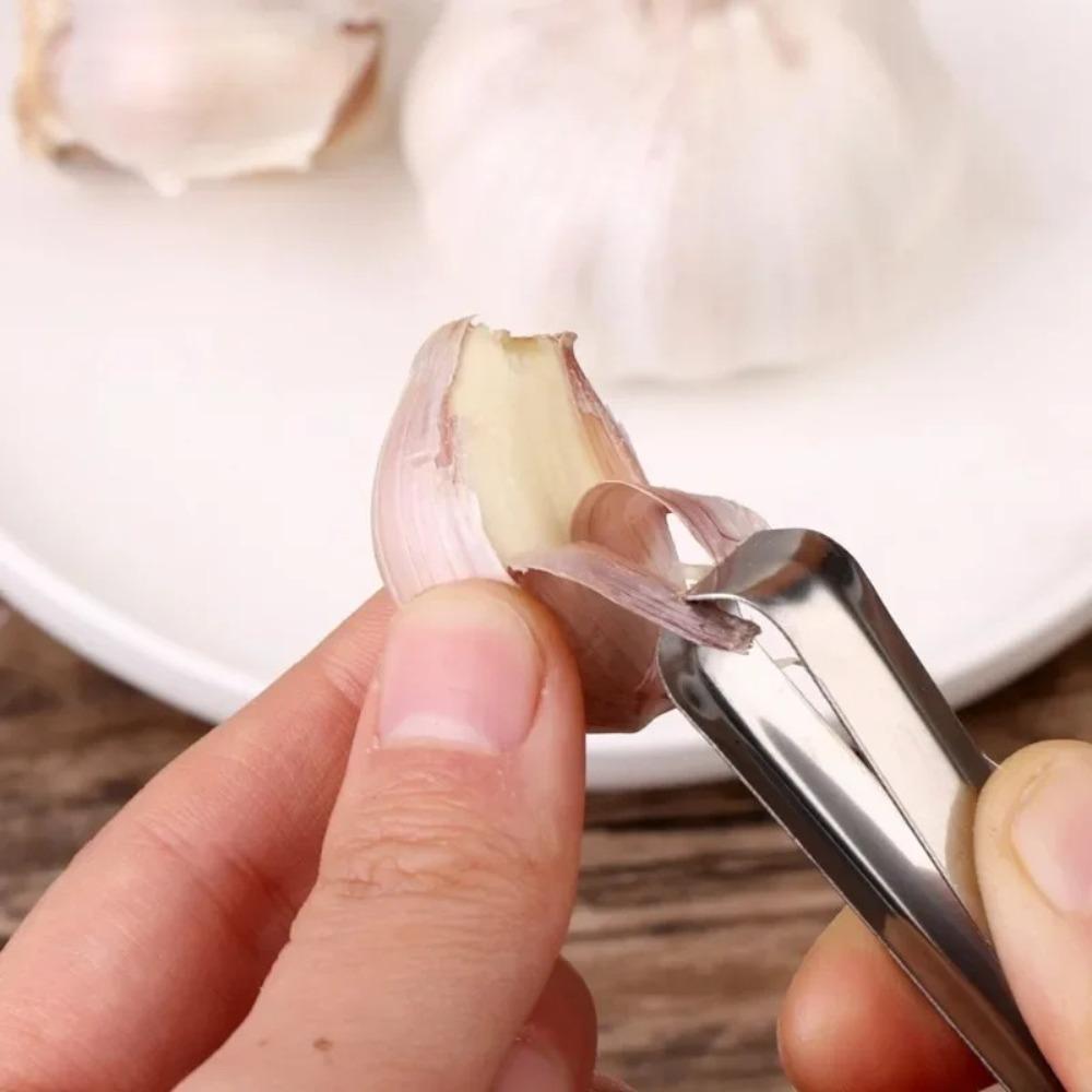 Kitchen Accessories Garlic Clips Multifunctional Stainless Steel Clip New Pig Hair Plucking Clip
