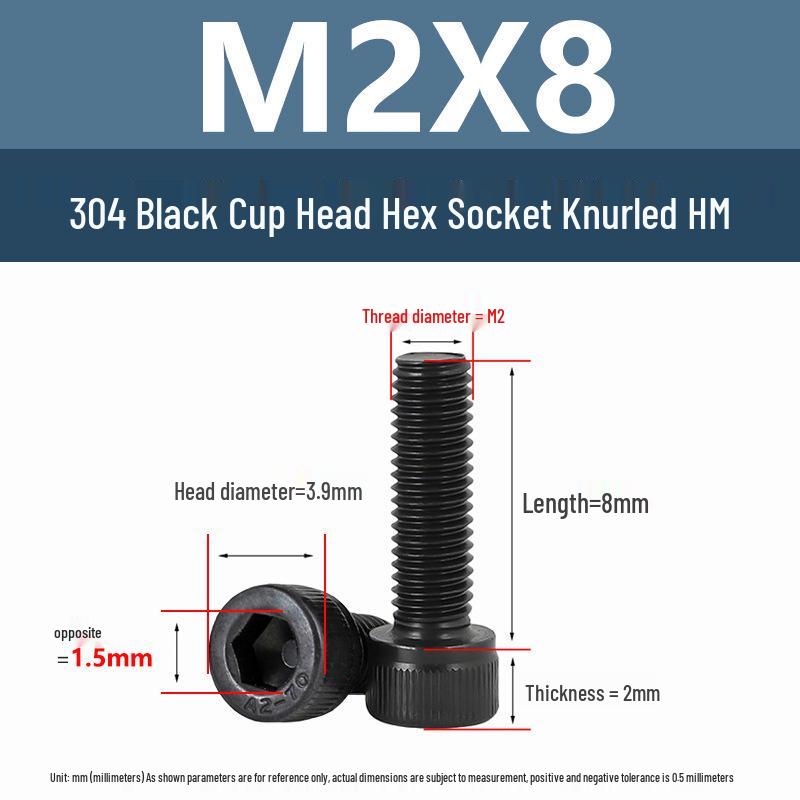 Yigu 304 Stainless Steel Hex Socket Cylindrical Head Screws: M2-M5 Bolts, M6-M12 Screws