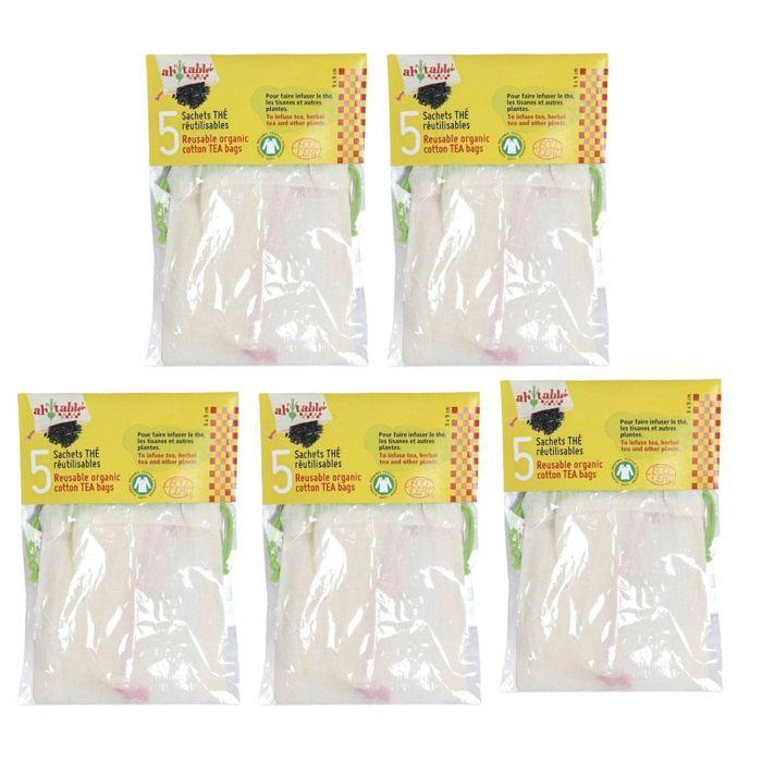 25 sachets de thé réutilisables