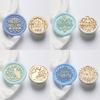 5Pcs Butterfly Rose Embossed Seal Stamp Replaceable Seal Stamp Head for Letter Envelope Christmas Card Party Invitations