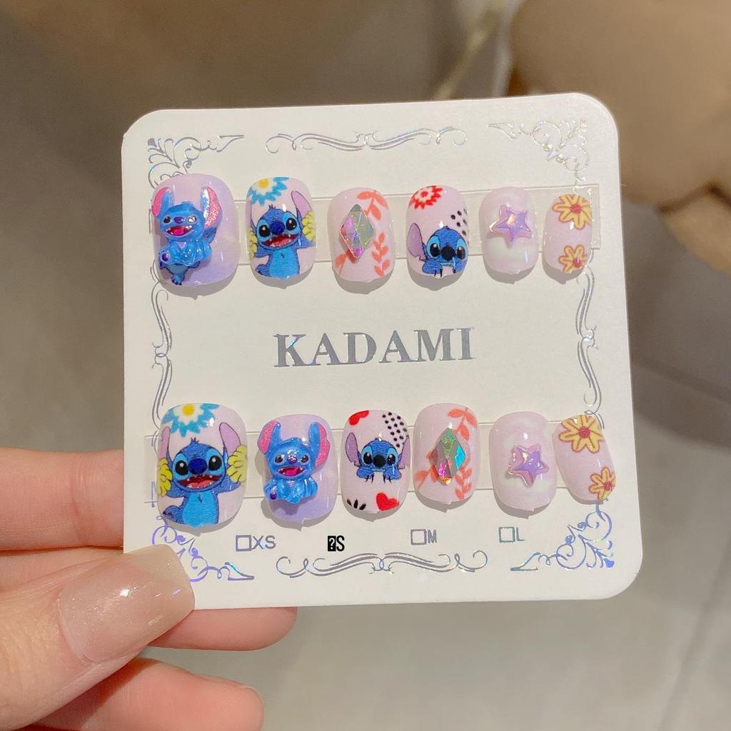 Cartoon Children's Wearable Nail Art Patches - Sweet and Cool Styled False Nails for a High-End Manicure