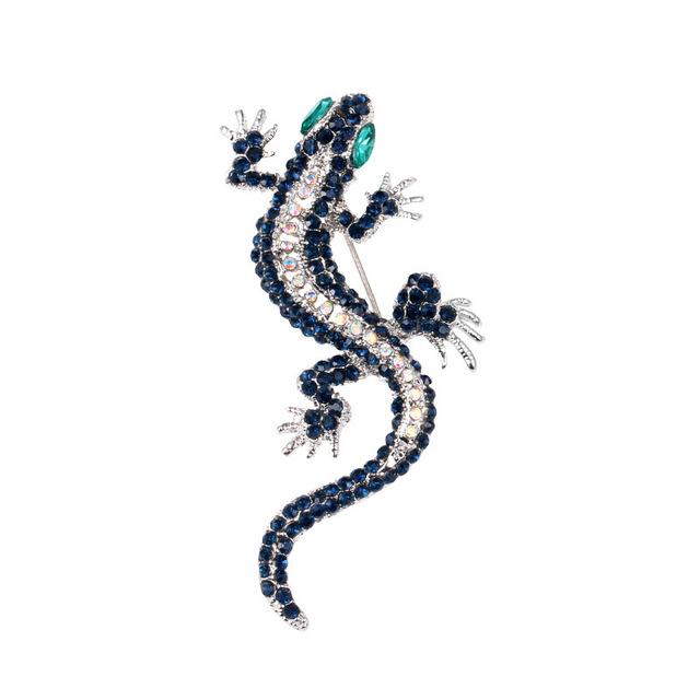 Crystal Gecko Brooches For Women Jewelry Luxury Cute Fashion Animal Lapel Pins Shining Jewelry Kids Clothing Accessories