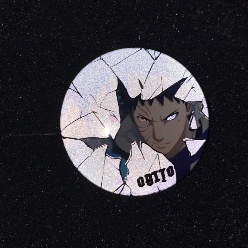 

Naruto Anime Reflective Badge Custom Kakashi Itachi Obito Uchiha Madara Minato Cosplay Accessories Broken Style Pin Collectible 58mm