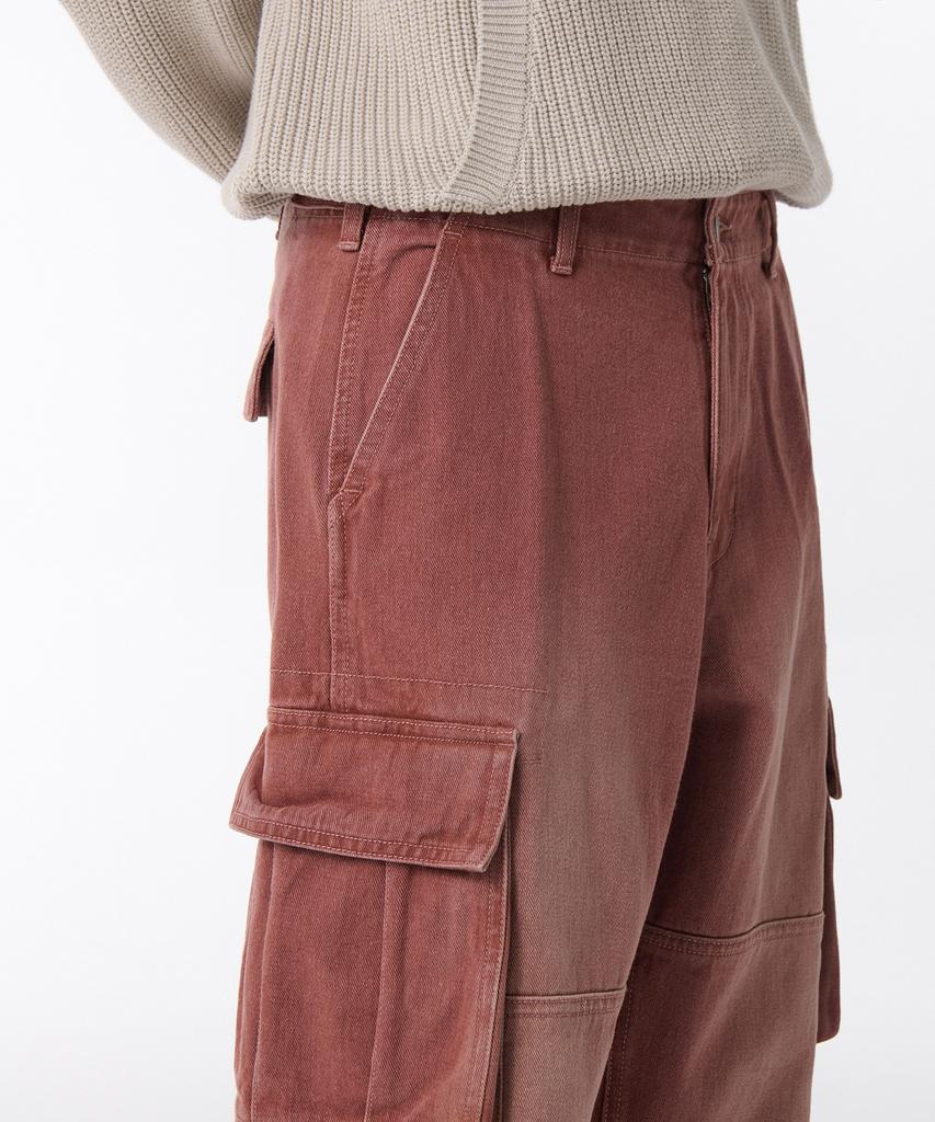 Musinsa Standard Pigment Extra Wide Cargo Denim Pants [Smoke Pink]