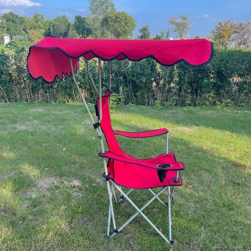 Outdoor Camping Folding Sunshade Chair With Canopy Ultra-light Beach Portable Fishing Chair Picnic