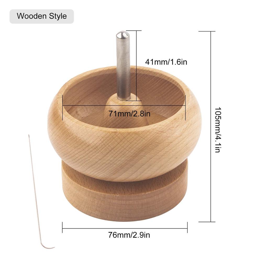Bead Spinner for Jewelry Making, Effortless Rotating Wooden Clay Bead Spinner, Beading Supplies for Making Waist,Bracelets, Necklace