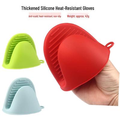 Silicone Oven Mitts: Heat-Resistant, Non-Slip, Thick, Anti-Scald, Two-Finger Gloves