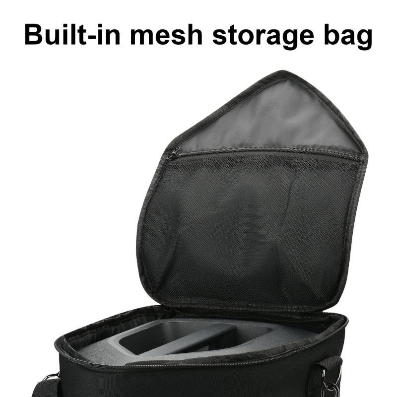 Carrying Case Rolling Speaker Bag for Wireless Speaker Foldable Storage Bag Multi Pocket Protective Case with Wheel