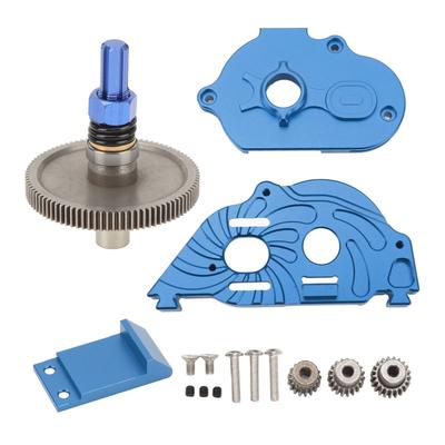 RC Gearbox Cover Aluminum Alloy Transmission Box Housing with Gear Wheel and Pinion for ARRMA