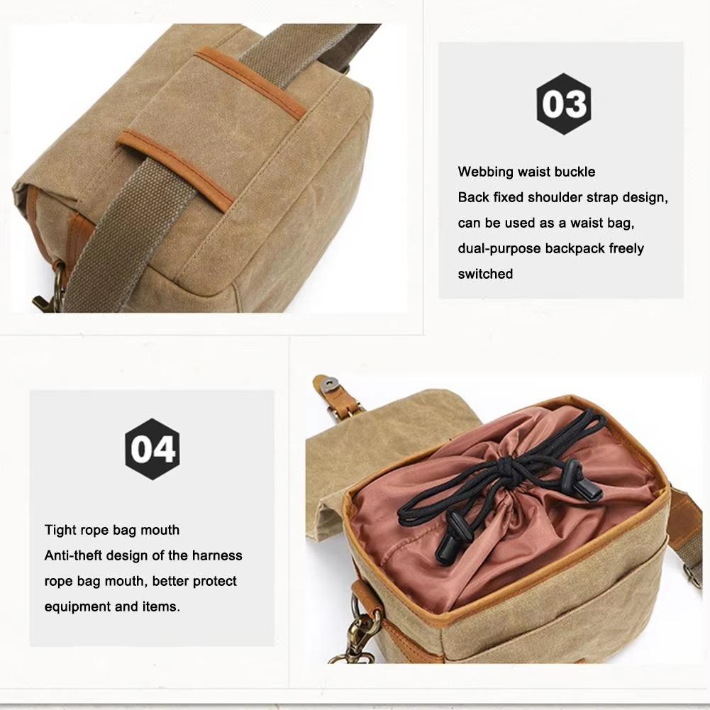 Professional Dslr Camera Messenger Bag Waterproof Crossbody Shoulder Bag For Canon Nikon Sony With Padded Compartment