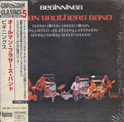 CD ALLMAN BROTHERS BAND - Beginnings PHCR94005 Capricorn Recor 1998 Japan Rock Used