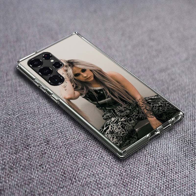 Singer Avril Lavigne Phone Case For Samsung Galaxy S24 S23 S21 S20 FE S22 S26 Ultra S25 Edge S10 Plus Cover Clear TPU Capa Shell