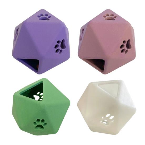 Katzen Leckerli-Spender Würfel Interaktives Futterspielzeug Polyedrischer Würfel Lustiger Leckerli-Spender Katzen Puzzle