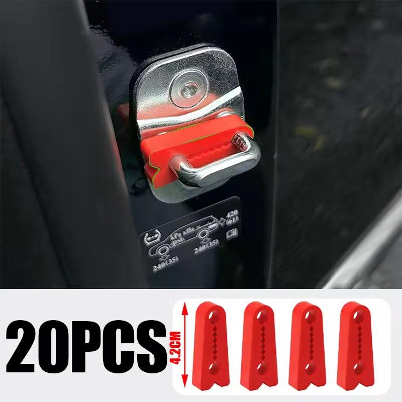 Universal Car Door Lock Shock Absorber Pad Silicone Sound Deadening Cushion Noise Reduction Buffer Sticker Anti Slam Protector