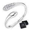 Silver adjustable ring CRYSTAL TEARFLOWER 925 silver