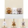 Cute Teddy Bear Plush Keychain Doll For Bags Phone Cases Available In Three Colors