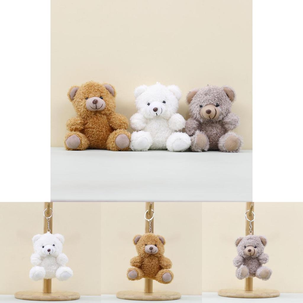 Cute Teddy Bear Plush Keychain Doll For Bags Phone Cases Available In Three Colors
