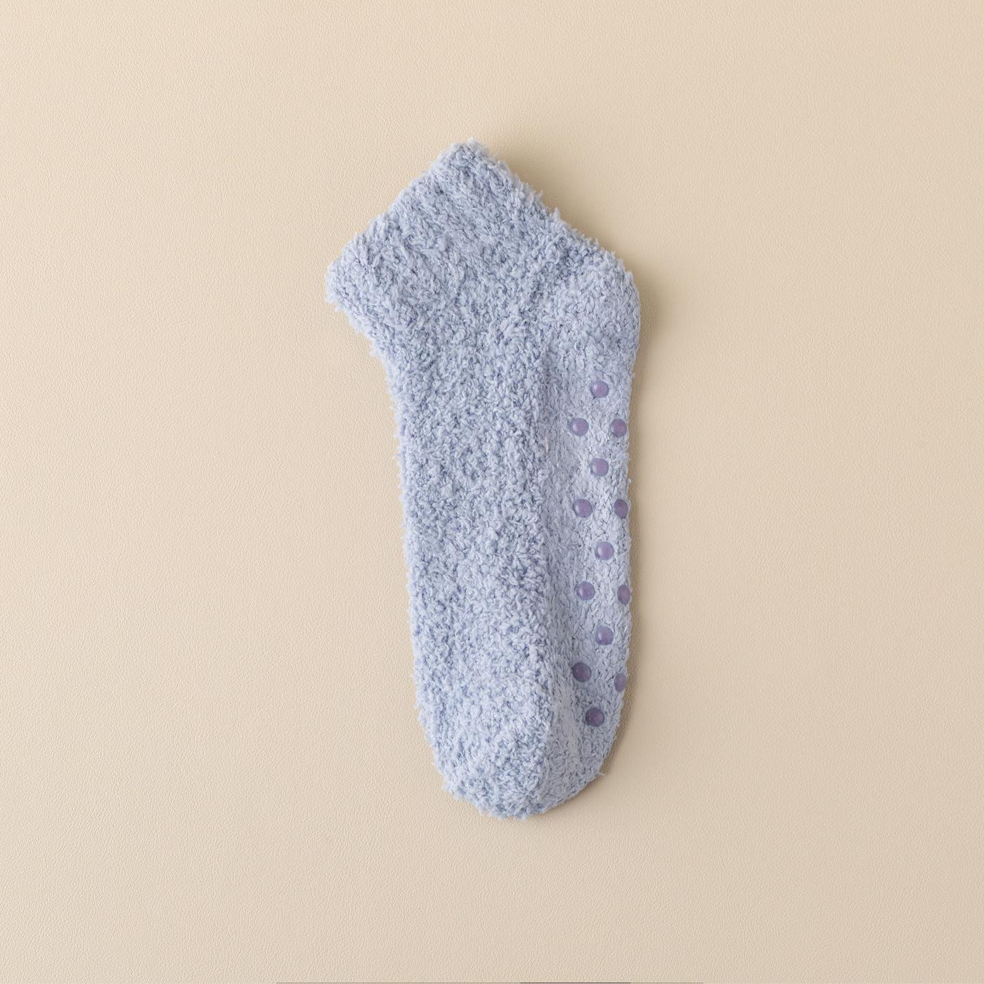 

Осенние и зимние коралловые бархатные лесные стильные милые женские носки плюс бархатные домашние теплые носки для пола One size синий