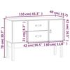823528 vidaXL Buffet Noir 110x40x78 cm Bois massif de pin