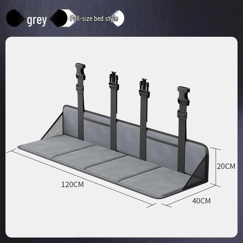 Universal Car Rear Seat Bed Extension Board with Head Protection for SUV & Trunk