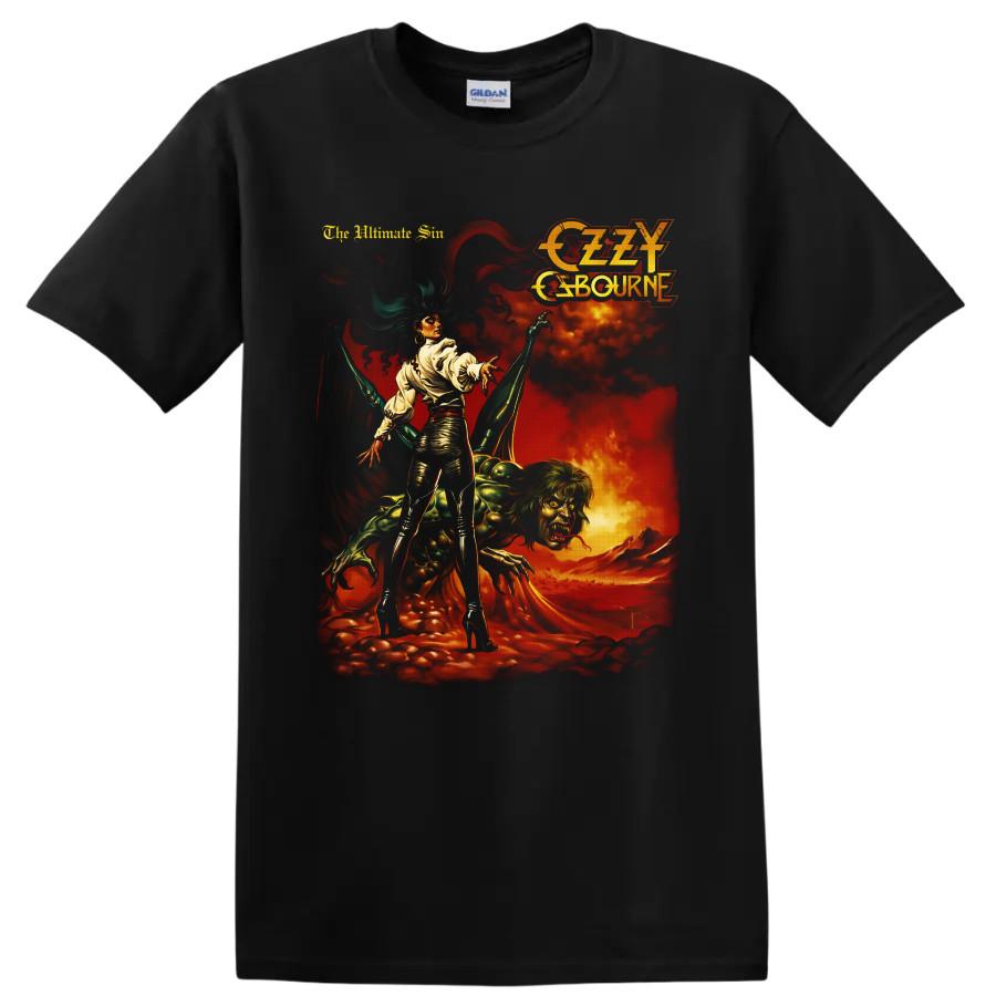 Ozzy Osbourne Ultimate Sin Gothic Horror T Shirt W/ Demon Art Rock Vintage Tee