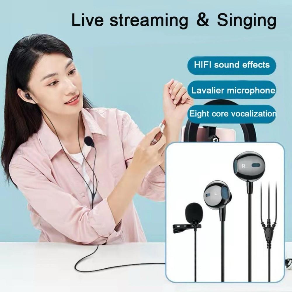 3.5mm/TypeC Earpiece Earphones HiFi Stereo Wired Headset Wired Earphone  Listen To Music