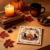 Kompletní balíček pro jehlovou práci Halloweenská výšivka, DIY sada stehů pro dospělé, Roztomilá čarodějnice, Světlý dýně, Duch, Černá kočka Vzor na stěnu
