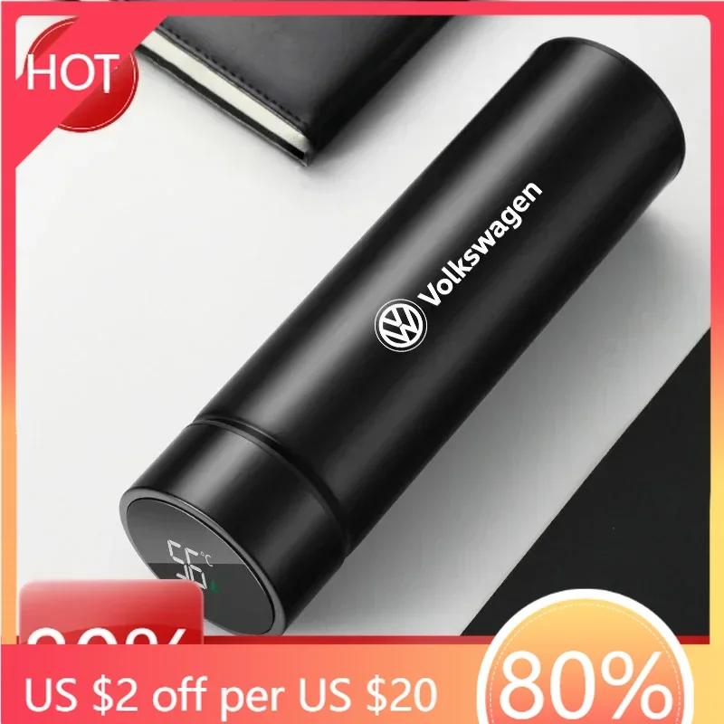 New New Stainless Thermos Bottle LED Intelligent Temperature Measurement For Volkswagen Polo Golf Tiguan Passat Sharan Amarok