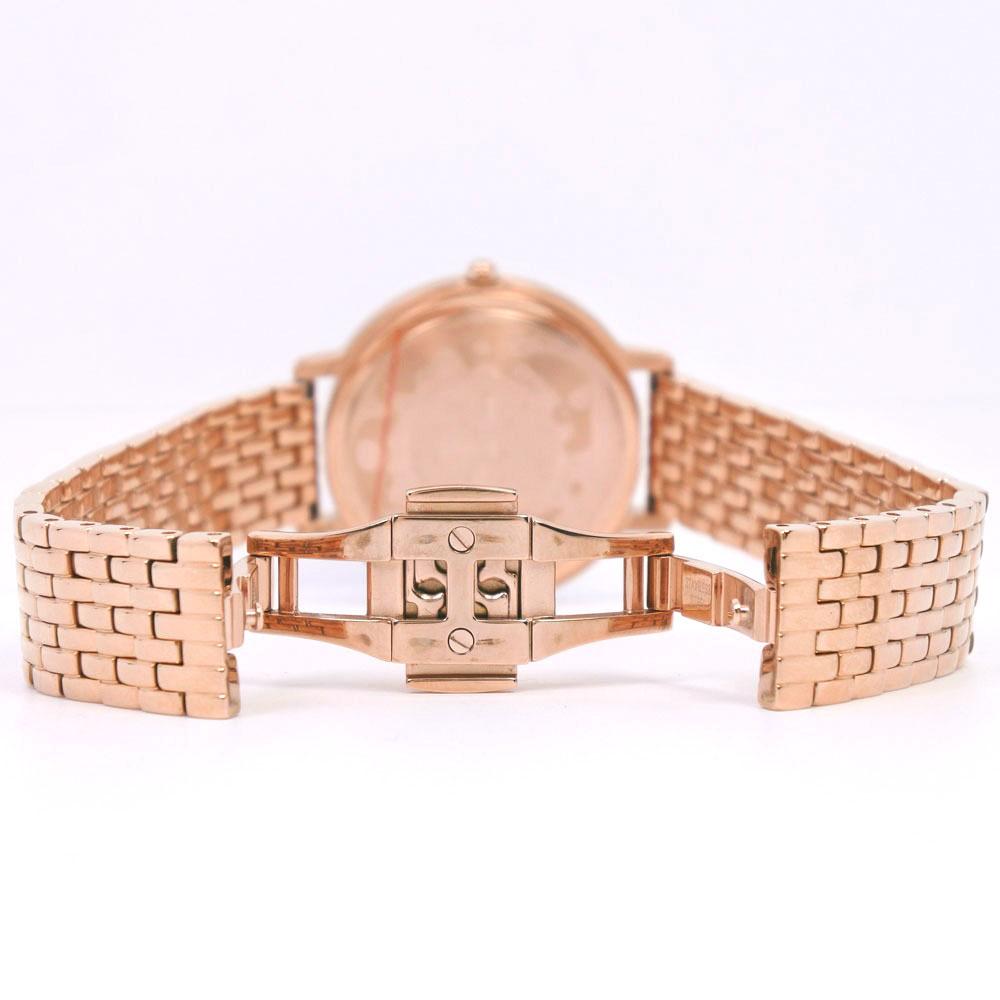 ARMANI Watches AR-80043 Earring Pink gold/pink Black shellDial Stainless Steel Quartz Women Used