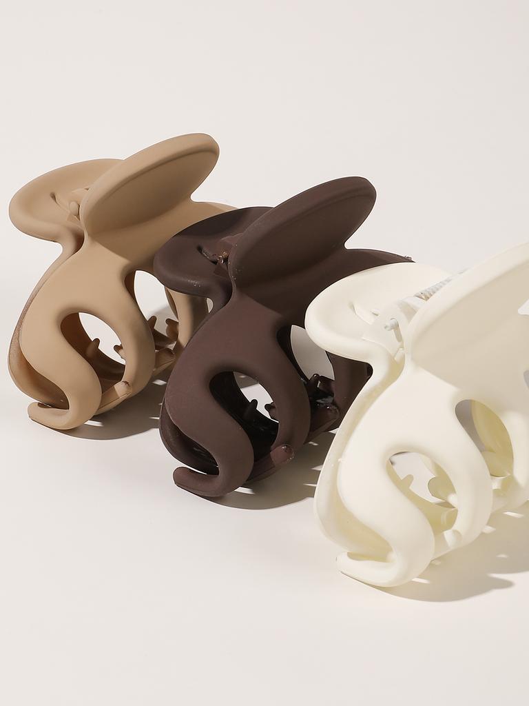 4 Pcs Medium Natural Color Octopus Hair Claw Clips Strong Grip Non-Slip Jaw Clips For Women Girls Thin Thick Curly Hair