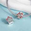 Copper Santa Claus Charms Bead Christmas House Dangle Pendant Fit Bangle Bracelet Necklace Diy Jewelry