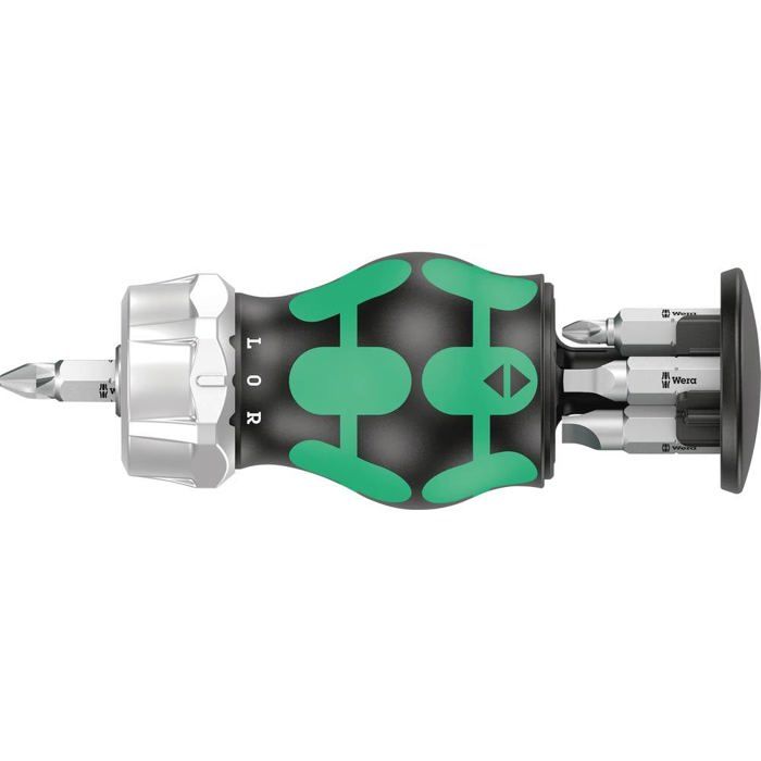 Wera Kraftform Kompakt Stubby Magazin RA 4 Tournevis porte-embouts