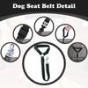 Pet Dog and Cat Leash Car Headrest Protective Rope Restraint Adjustable Rope Car Dog Accessories for Small Dogs
