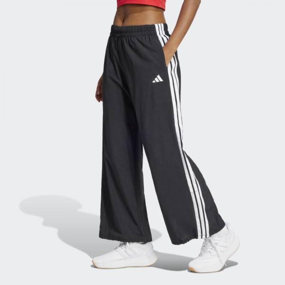 AdidaS Women S eSSential 3 StripeS lifeStyle Woven Parachute pantS AL